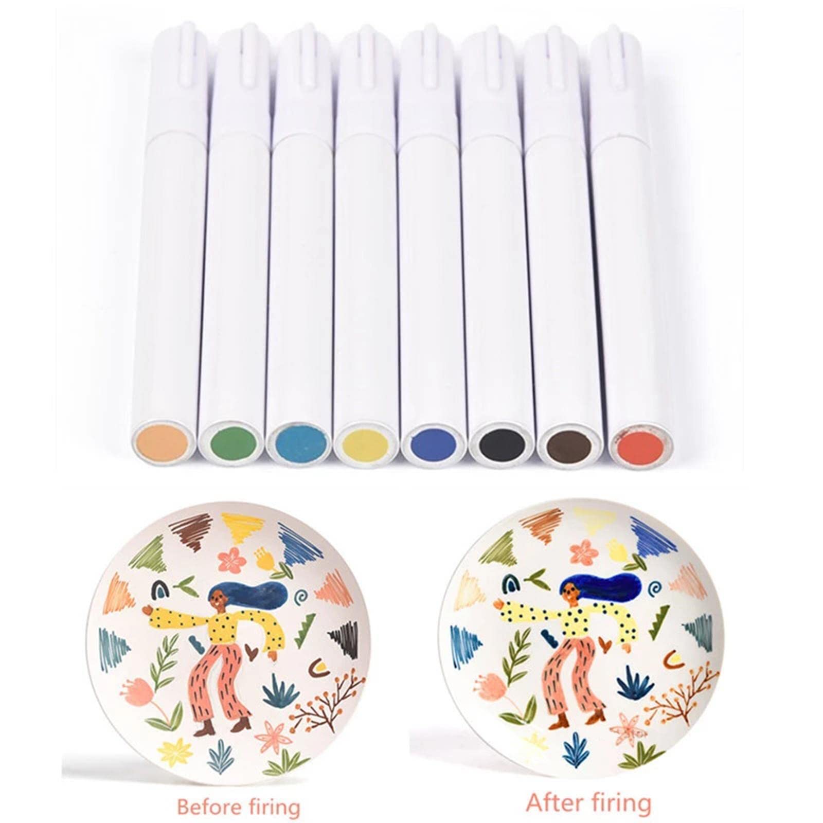 Unterglasur-Marker-Stifte-Set, farbige Stifte, Keramik-Marker, DIY-Projekte