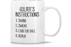 Retreez Funny Mug - Golfer's Instructions Swing Swear Find Ball Repeat