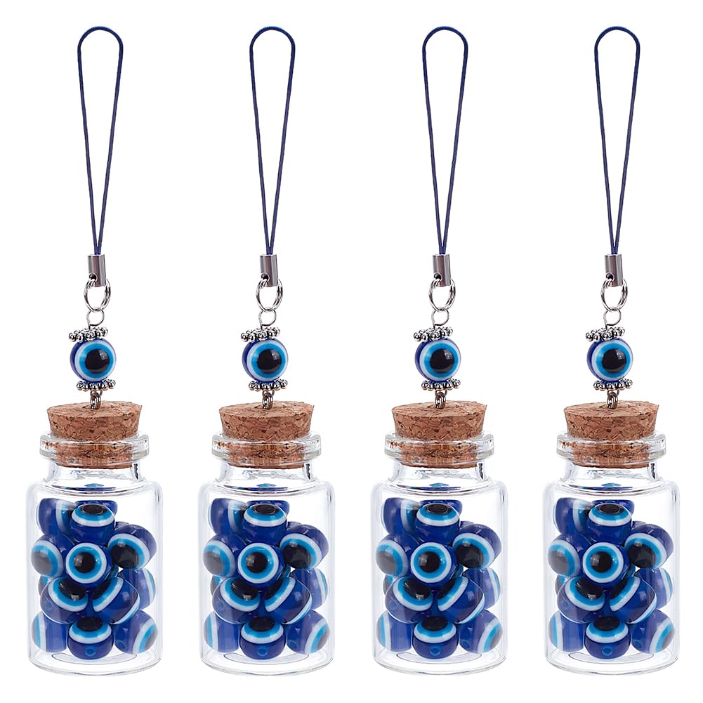 Lot De 2 Charms Mauvais Œil Voiture - Ornement Rétroviseur Protection Bleu - Décoration Suspendue Maison Et Auto