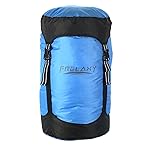 Frelaxy Compression Sack, 40% More Storage! 11L/18L/30L/45L Compression Stuff Sack, Water-Resistant & Ultralight Sleeping Bag Stuff Sack - Space Saving Gear for Camping (Blue, XXL)
