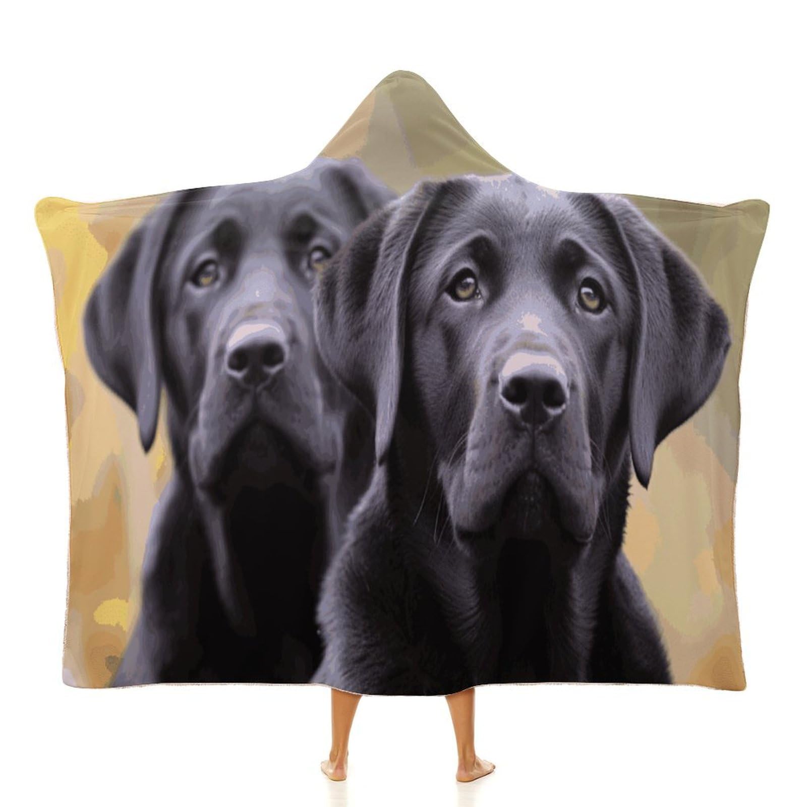 Couverture à capuche labrador idée cadeau originale peluche - 8