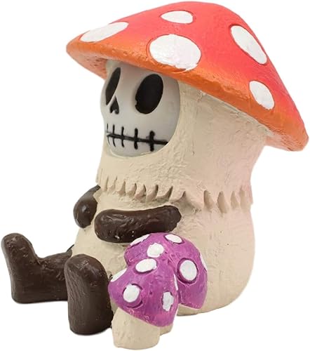 Miniatura 3 de Ebros Gift Figura coleccionable de hongos Furrybones Kinoko de 2.75 pulgadas de alto, figura coleccionable de hongos esqueletos, monstruo, disfraz