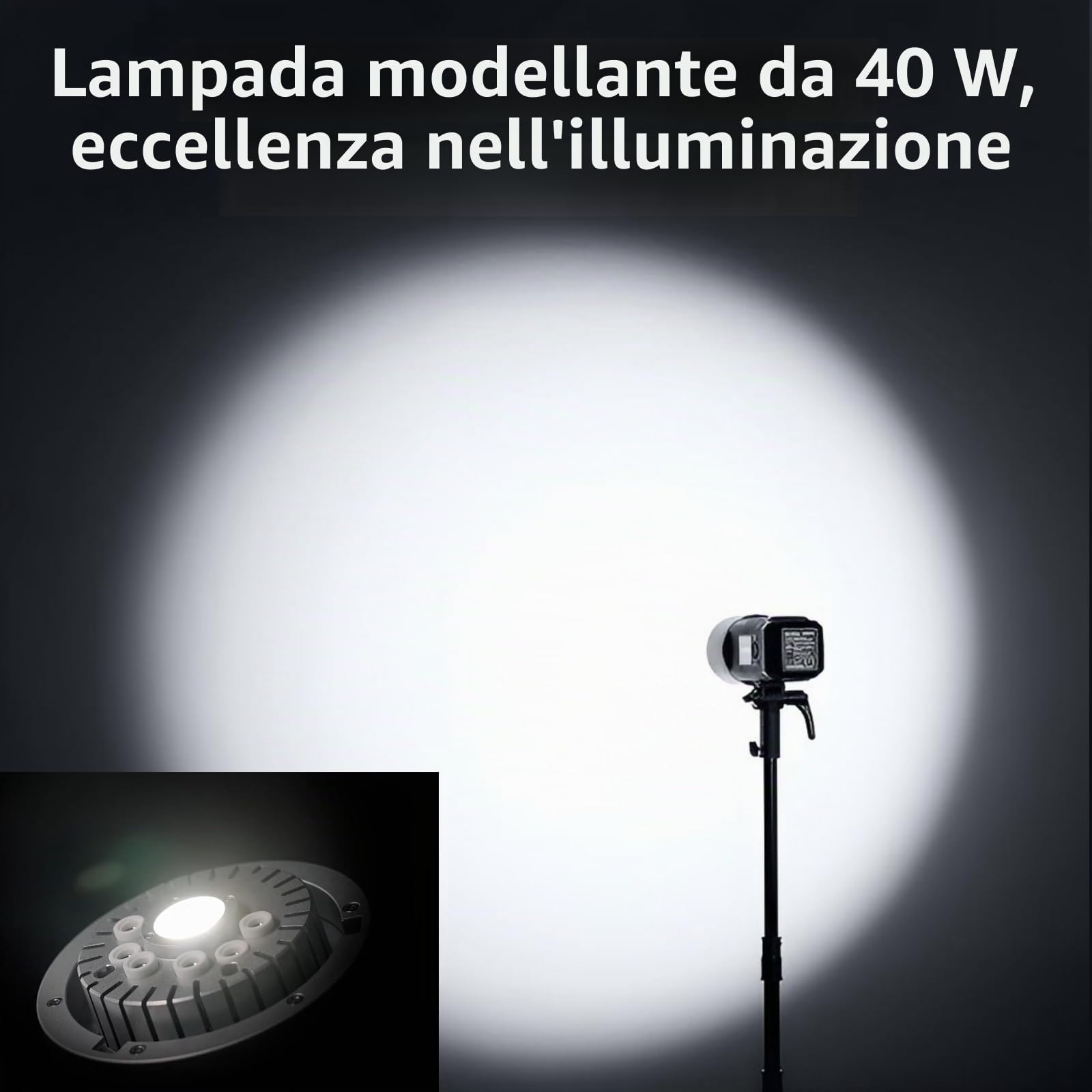 Godox AD600BM II AD600BMII Flash Esterno Manuale HSS, 500 Scarichi a Piena Potenza, Lampada LED di Modellazione 40W, Pannelli LED a Codice Colore, Batteria al Litio 8940mAh, Attacco Bowens-Mount