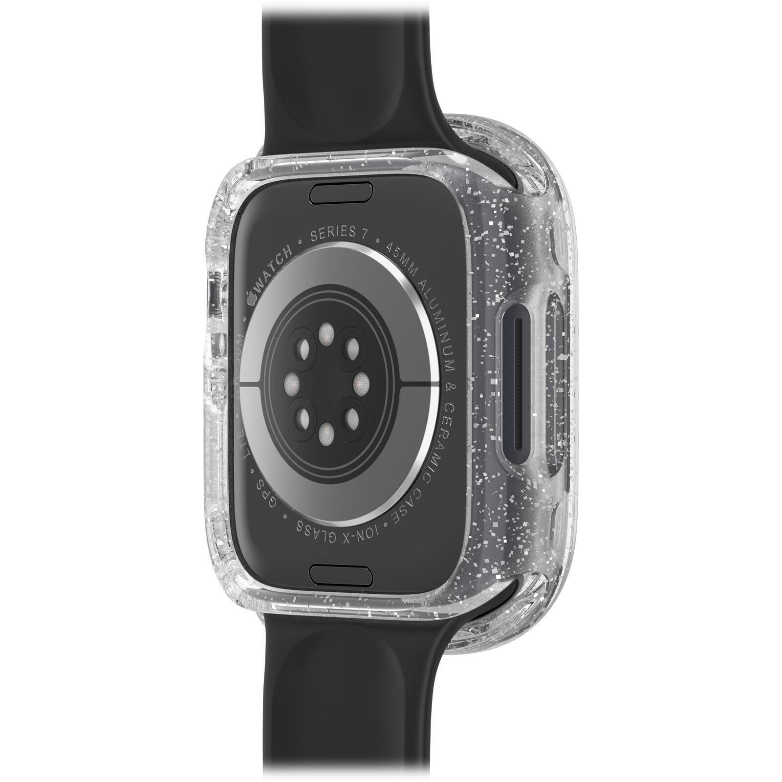 Watch Bumper OtterBox do Apple Watch Series 9/8/7-45mm, odporne na wstrząsy, odporne na upadki, smukłe etui ochronne na zegarek Apple Watch, chroni wyświetlacz i krawędzie, Stardust - Przezroczyste