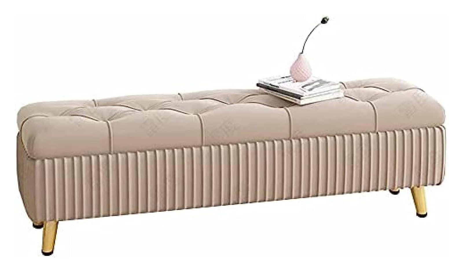 GRDDBZA Shoe Storage Bench with Cushion for Entryway, Folding Storage Shoe Stool, Flannel Storage Bench, Lift Bedroom Shoe Rack for Bedroom Shoe Stool(80cm/31.5in)