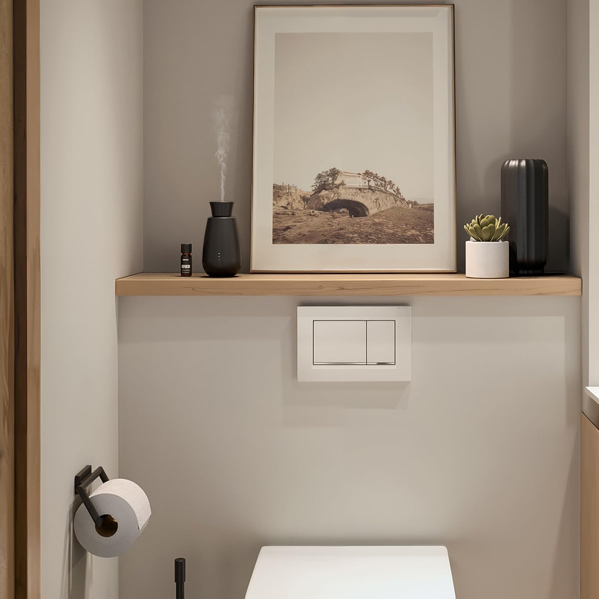 Stadler Form diffuseur d’arômes Ella, sans Fil et Eau, huiles essentielles | Batterie rechargeable, 10 jours d’autonomie, diffusion par intervalles, 3 niveaux d’intensité, capteur de lumière, noir
