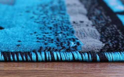 Miniatura 4 de Masada Rugs, Southwest Native American Design - Alfombra turquesa (24 x 40 pulgadas)