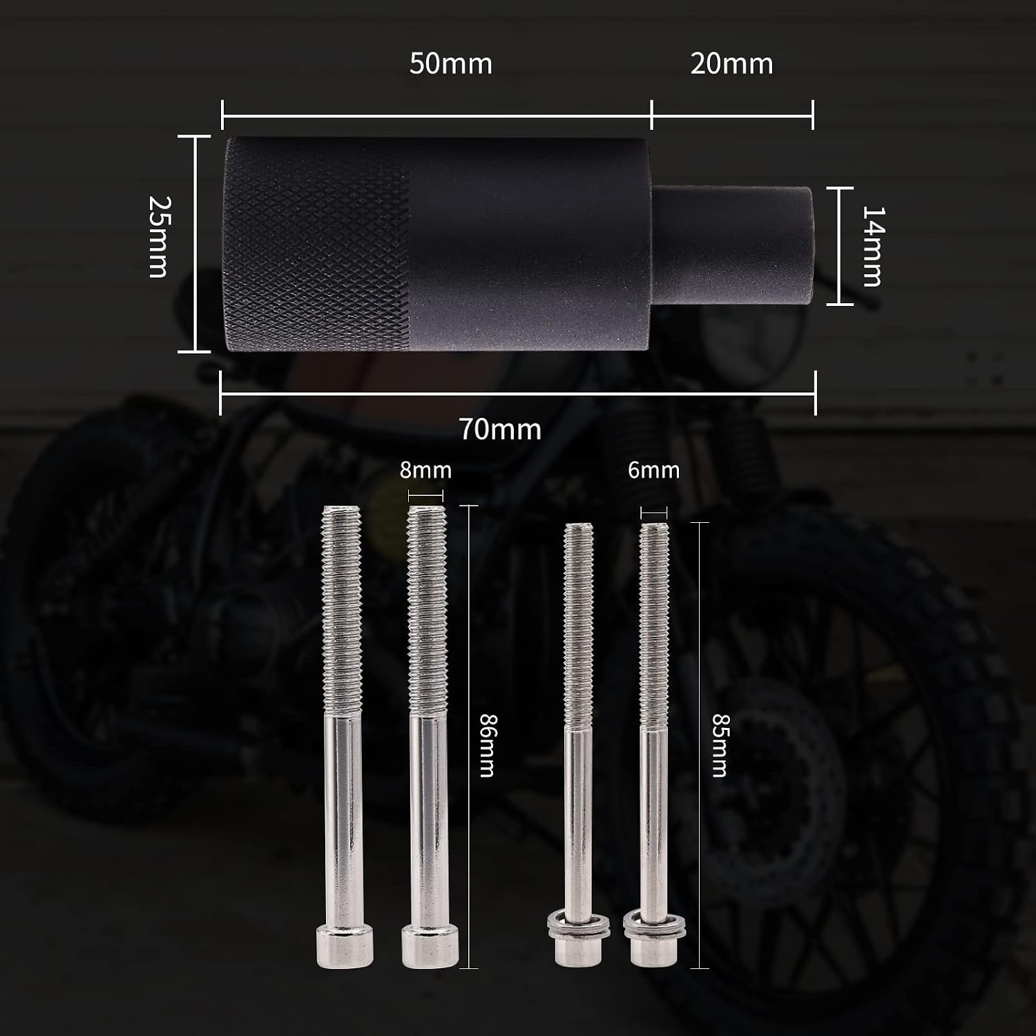 Motorcycle Auxiliary Light Mount Brackets, Mudguard Fog Light Bracket, Fits for 6mm 8mm Hole,Spotlight Mounting Holder, 2PCS