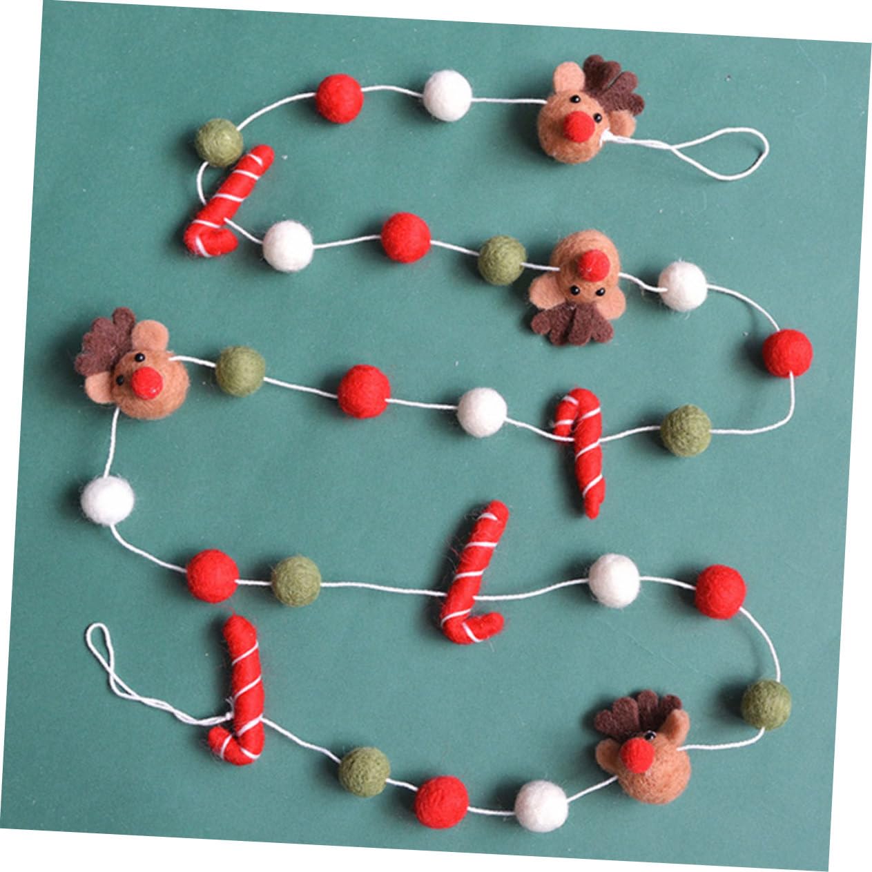 Cabilock 5 Saiten Weihnachtskugel-spieße Aus Filz Hängend Filz Weihnachtsbaum Für Kinderwand Dekoration Party Girlande Weihnachten Ornament Weihnachtsschmuck Gefühlt Christbaumschmuck Wolle