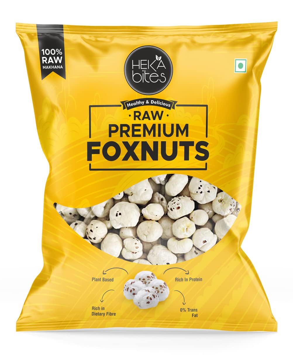 Heka Bites Raw Premium Foxnuts, 200g |Phool Makhana| Rich in Protein and Dietary Fibre| Plant Based|0% Trans Fat| Superfood (B097XSZ71P) Amazon Price History, Amazon Price Tracker
