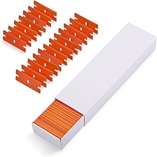 EHDIS 1.5" Plastic Razor Scraper with Double Edged Plastic Blades for Removing Labels Stickers Decals on Glass Windows