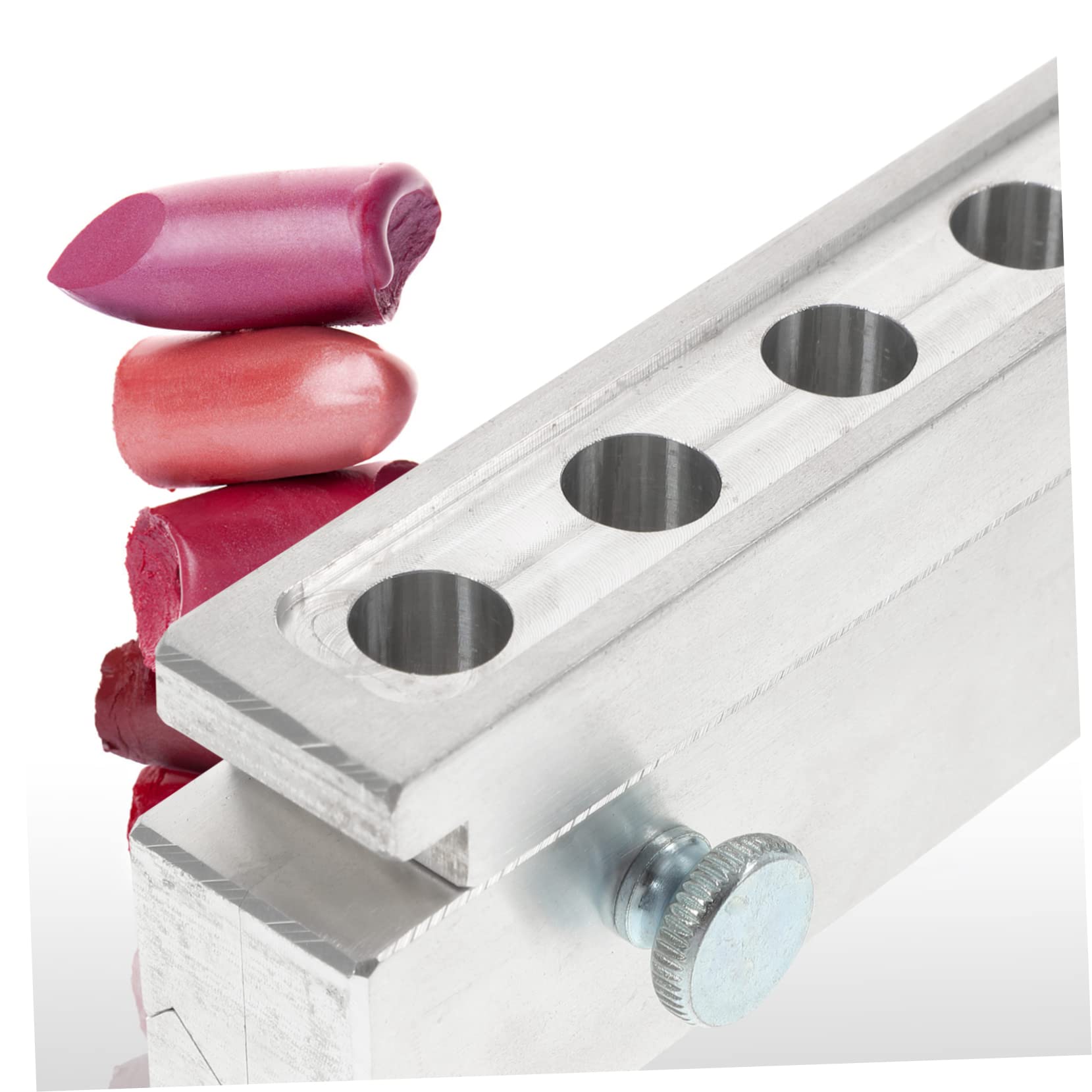 CALLARON Molde de Lápiz Labial DIY de Aleación de Aluminio 6 Agujeros, Pulido Fino y Fácil de Transportar para Fabricación Casera de Bálsamo Labial en Exteriores