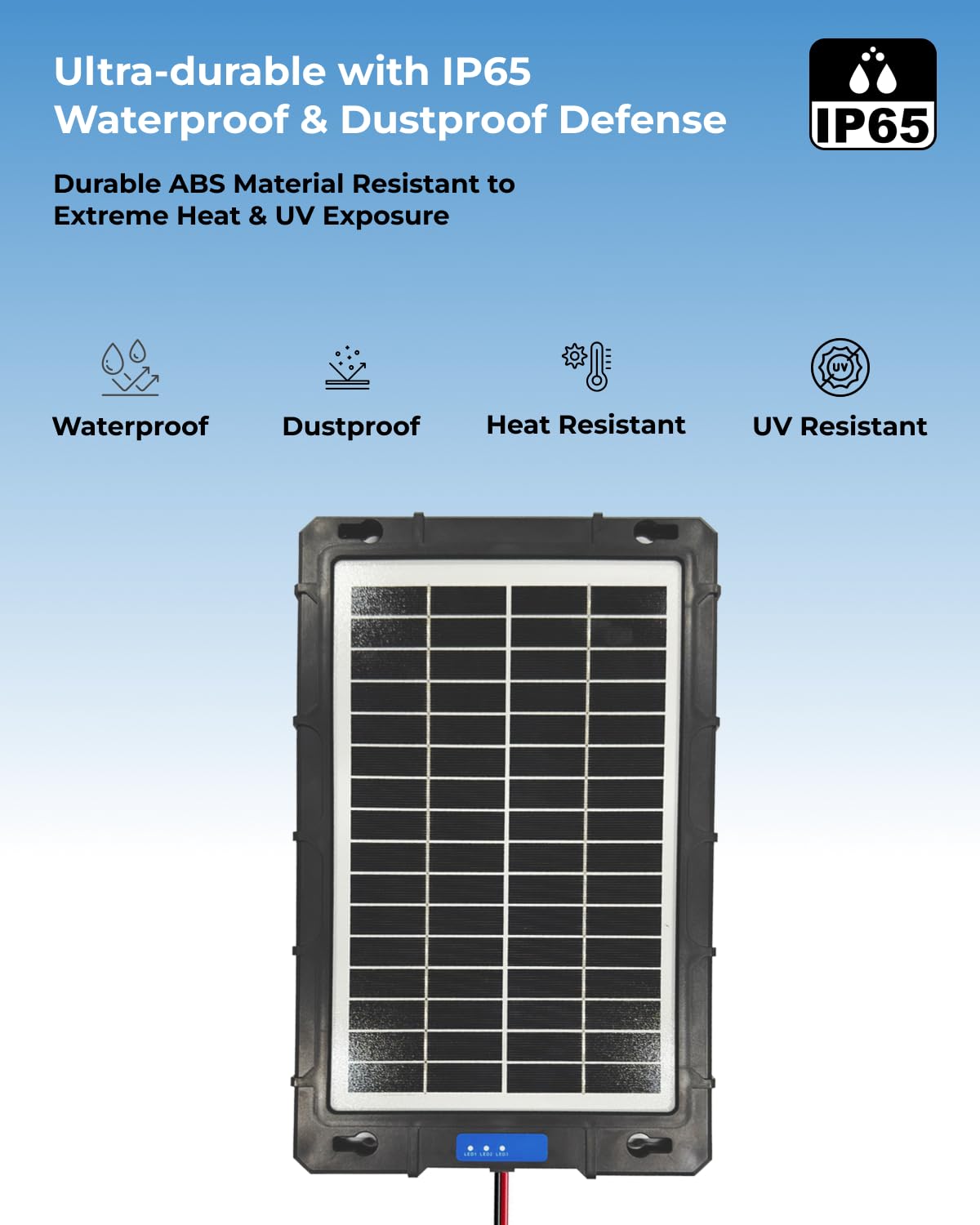 Caricabatterie solare Pro da 10 W 12 V, controller MPPT integrato impermeabile per auto, barche automobilistiche e rimorchi per camper marini, kit di ricarica per pannelli solari