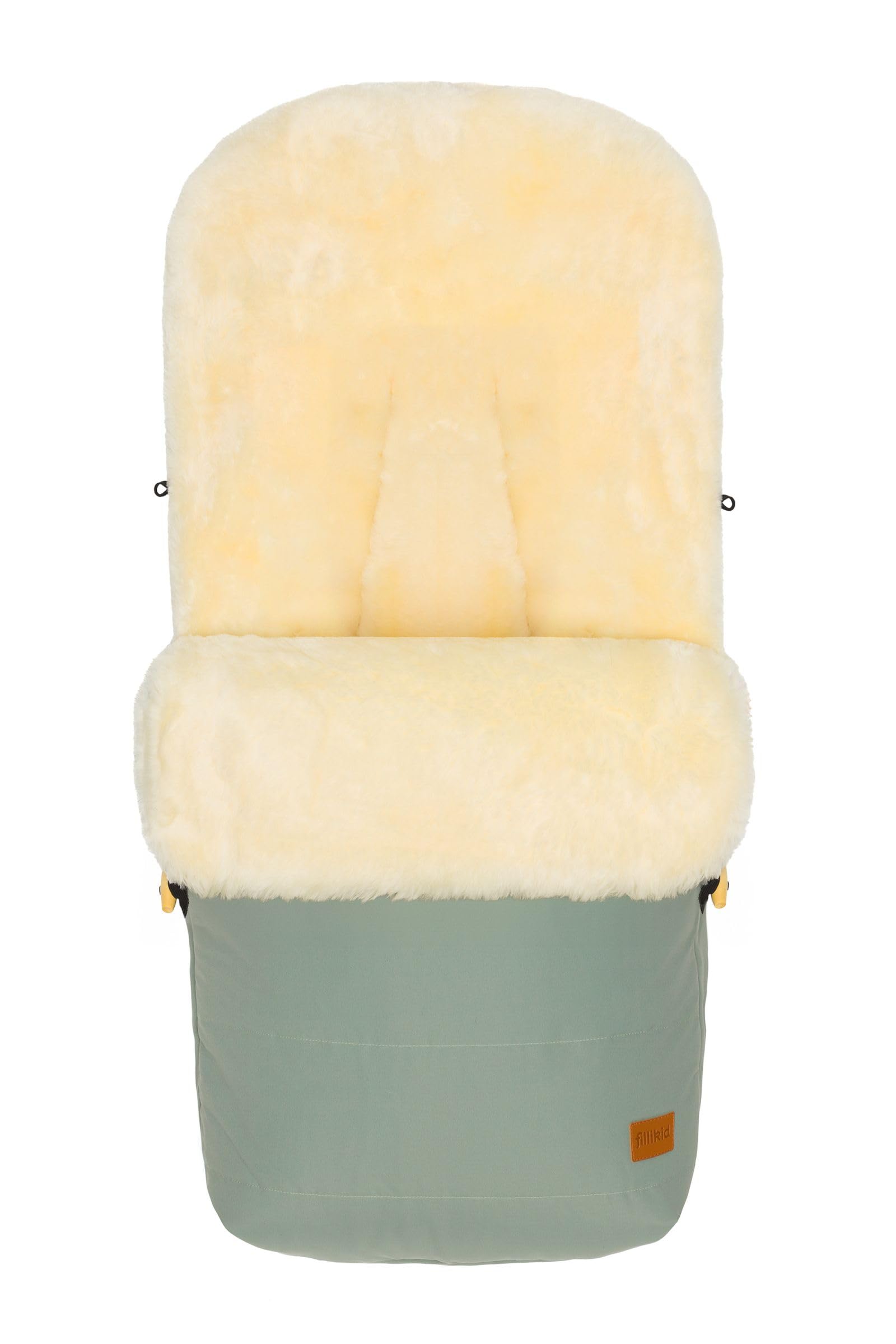 Fillikid Lammfellfußsack Bernina für Kinderwagen, Buggy | Winterfußsack wind- & wasserabweisend | Warmer Fußsack Oberteil abnehmbar, echtes Lammfell herausnehmbar | Baby Fußsack ab 0 Monate