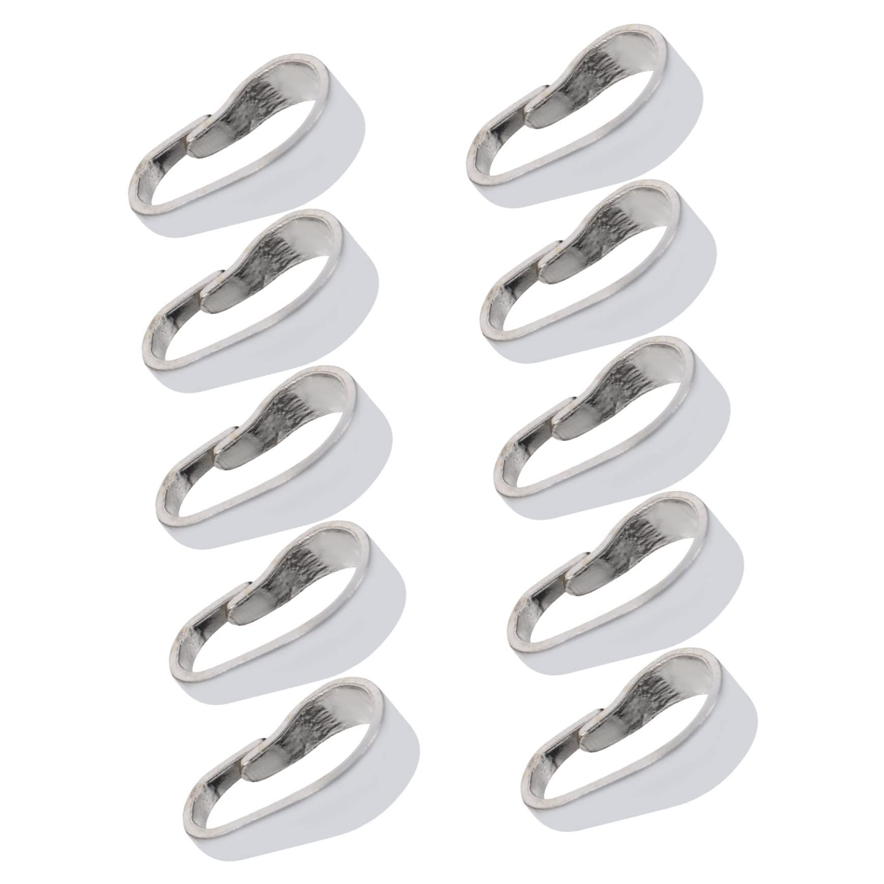 SHINEOFI 30 Stk hängende Schnalle armbandverschluss anhängerstecker silberne Klemmschlaufe DIY-Halsketten-Ergebnisse Schmuckanhängerverschlüsse Verschlüsse Kettenverbinder Silber- Silver