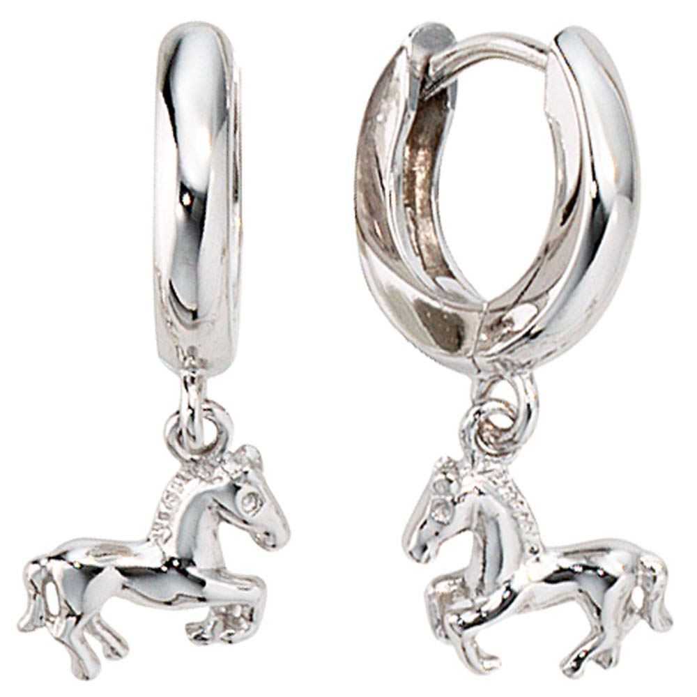 Jobo Kinder-Creolen Pferd aus 925 Sterling Silber