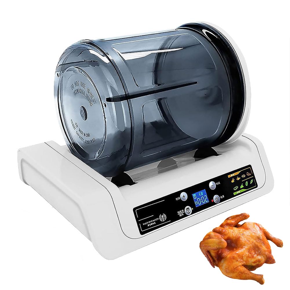 FAcoLL 7L Meat Tumbler Marinator, Commercial Vacuum Tumbler Marinating Machine, Automatic Electric Hamburger Pickling Machine, Pickled Flavor, for Chicken Burger Marinated Bacon