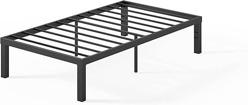 Miniatura 23 de Plataforma de metal, marco para cama Zinus Quick Lock 16 pulgadas, base para cama, no necesita caja de resortes, Acero, Negro