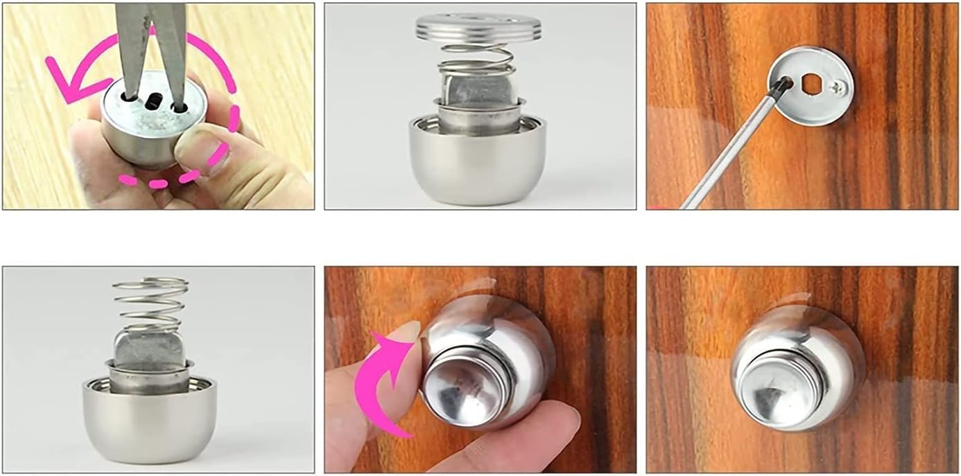 Magnetyczne odbojniki do drzwi, odbojniki do drzwi Odbojniki magnetyczne ze stali nierdzewnej Odbojniki do drzwi ze stali nierdzewnej szczotkowanego niklu satynowego, magnetyczne odbojniki do drzwi, u