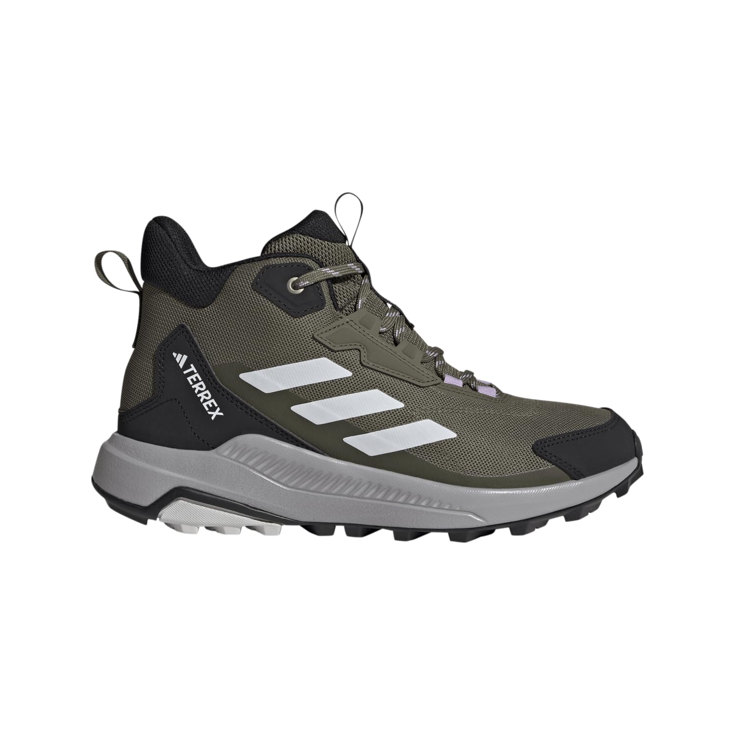 adidas Women's Terrex Anylander Mid Hiking Shoes, Olive strata/Dash Grey/Night Cargo, 8 UK