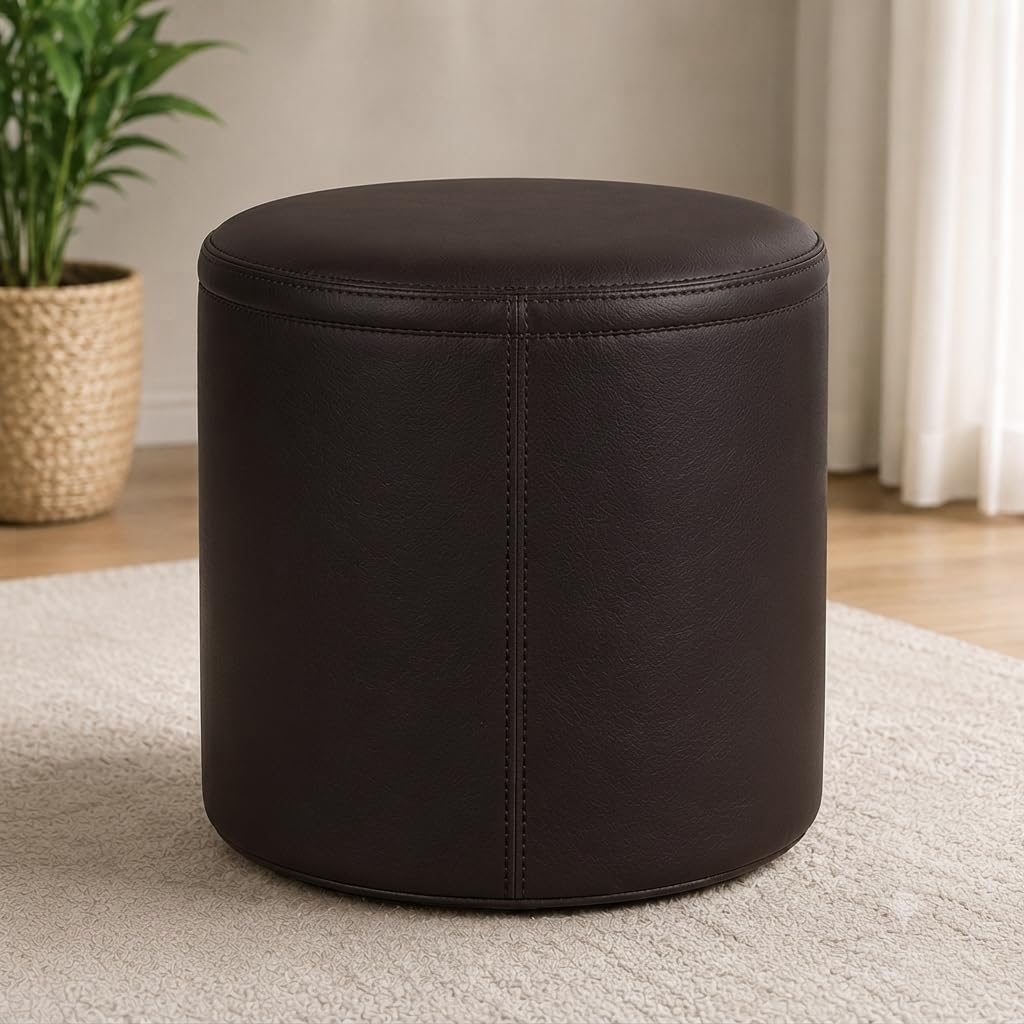 Bean Bag footrest Cover Without Beans Size 16X16X16 Stool (1, Brown, XXL)-image-36