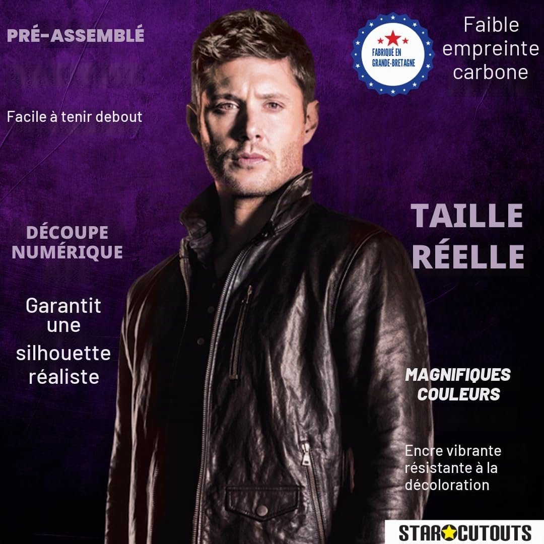 Star découpes Dean Winchester Hunter Supernatural Vie Taille Carton découpé avec mini Dessus de table, Multi Couleur