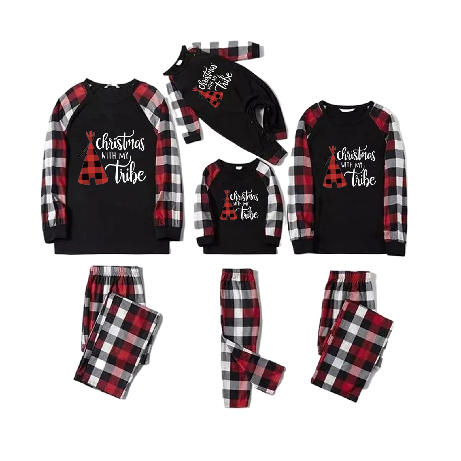 Generisch Weihnachtsoutfit familie Festliches abgestimmtes Familienoutfit zu Weihnachten, weiches Freizeitset für Paare und alle Familienmitglieder