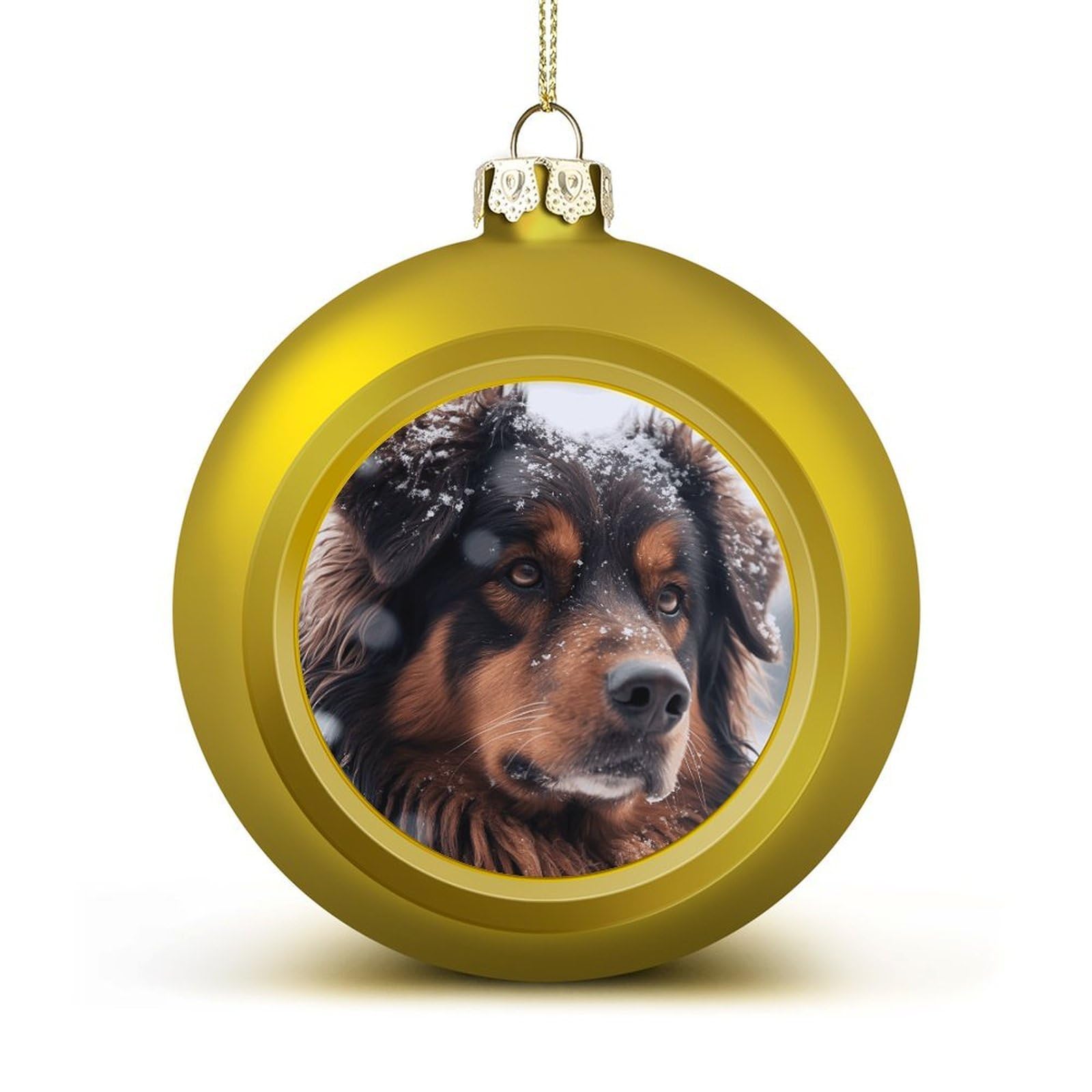 Dog in Snow Christmas Balls Ornaments for Xmas Christmas Tree 1.6" Hanging Shatterproof Xmas Balls Hanging Decor Pendants for Holiday Party Outdoor Indoor DIY Craft Supplies