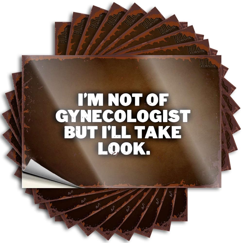 Bumper Indie Decor Vinyl Sticker | I'm Not A Gynecologist, But I'll Take A Look Personalized for Darts Use(8X12CM)