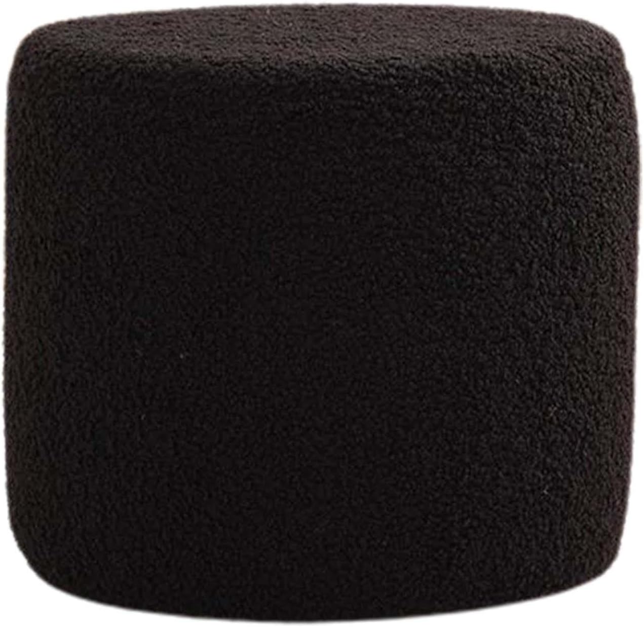 MOUOKU Ottoman Stool Sofa Tea Stool Non Slip Padded Seat Foot Rest Stool Small Footstool for Office Entryway Bedroom, Black
