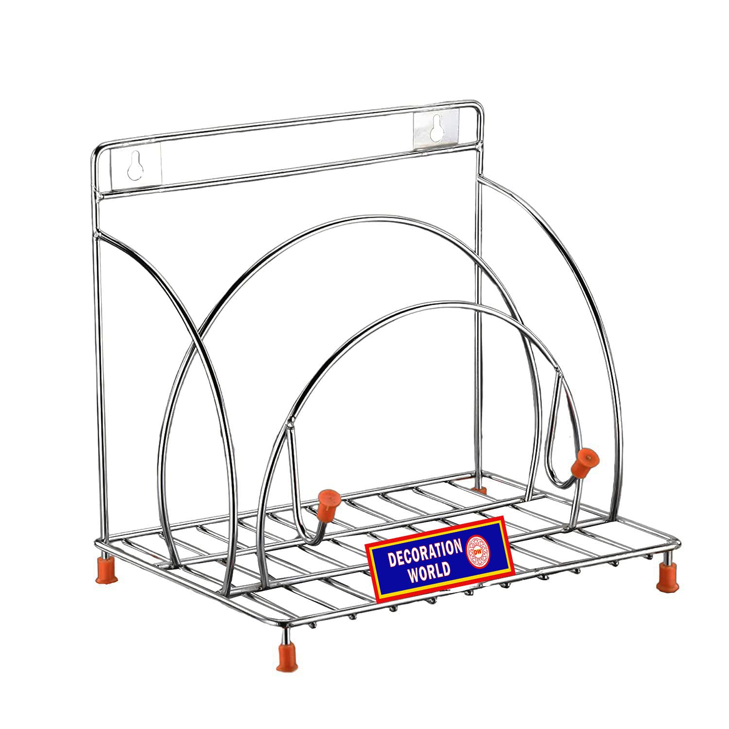 Decoration World Stainless Steel Chakla Belan Stand for Kitchen, Tawa