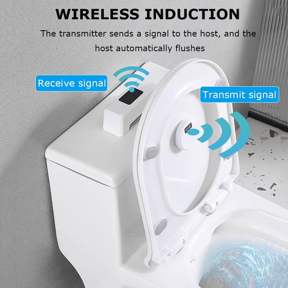 Flusher Automático De Inodoro, Kit De Descarga De Inodoro del Sensor Infrarrojo, Botón De Al RAS del Inodoro Inteligente, Sensor De Infrarrojos Externos.,Style a