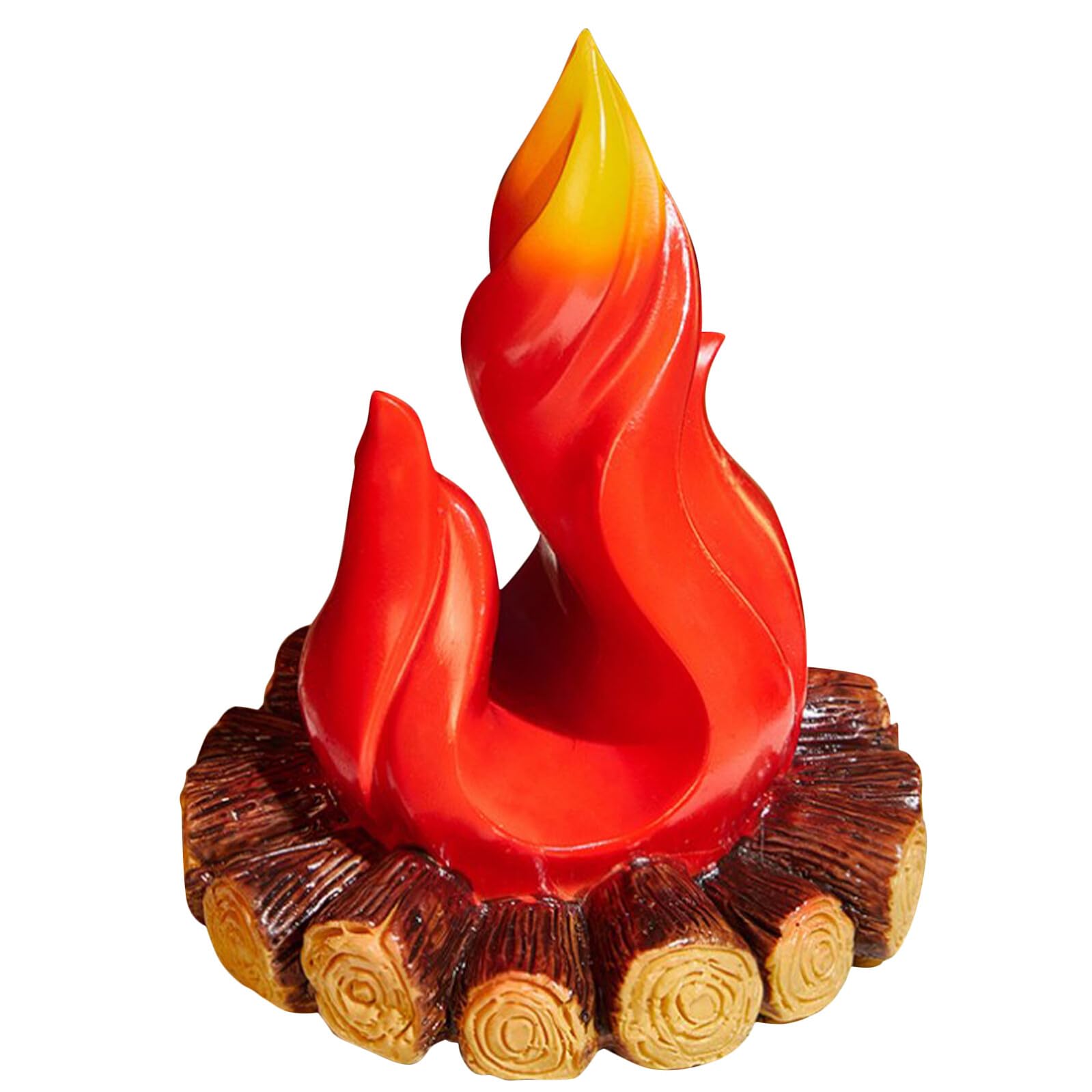 Toddmomy Lámpara LED de Llama de Carbón de 1W Luz Nocturna sin Llama Efecto Fuego Falso 3D Lámpara de Vela Simulada para Decoración de Halloween y Ambiente Hogareño