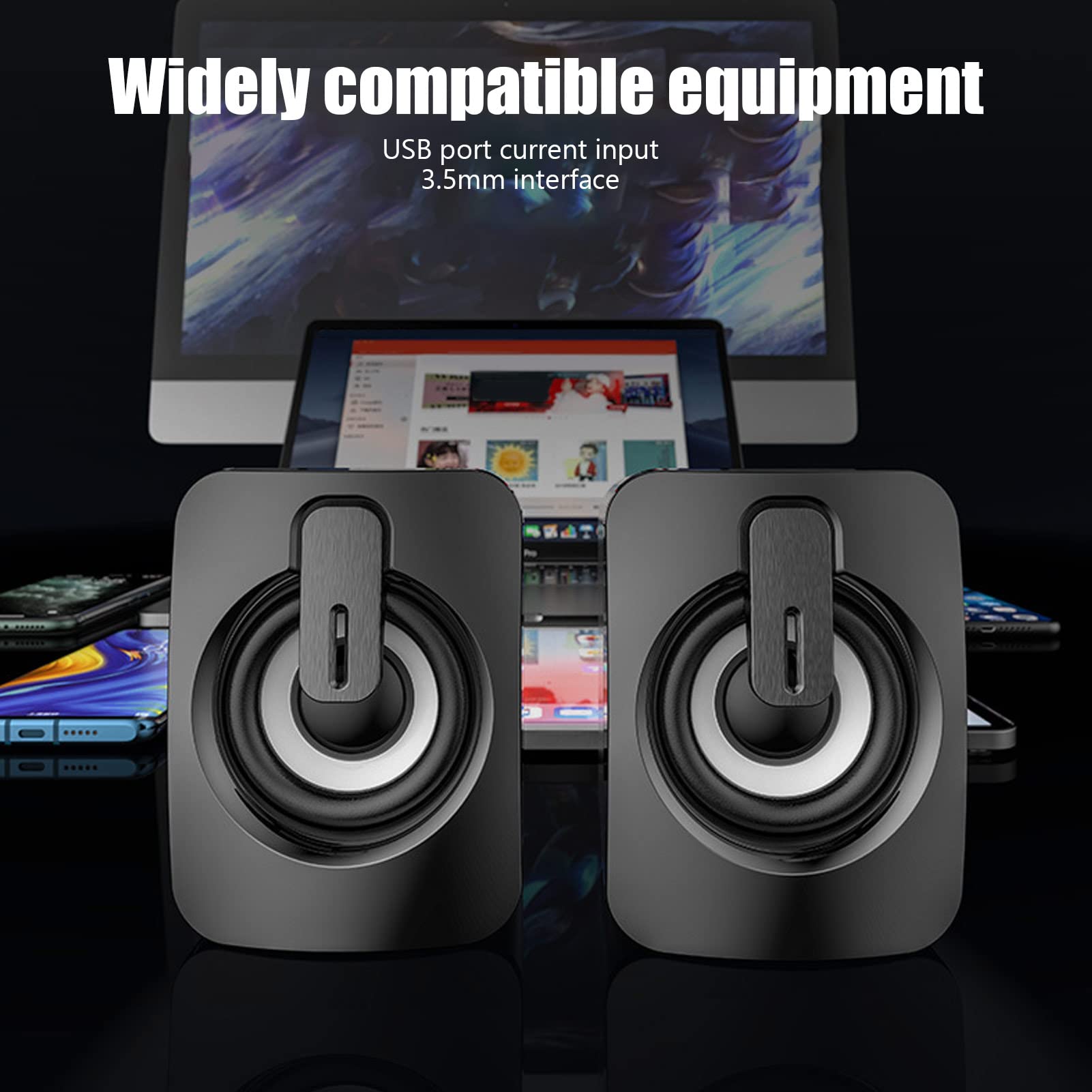 HEANTTV Altoparlante per computer Mini altoparlante con 6 W USB