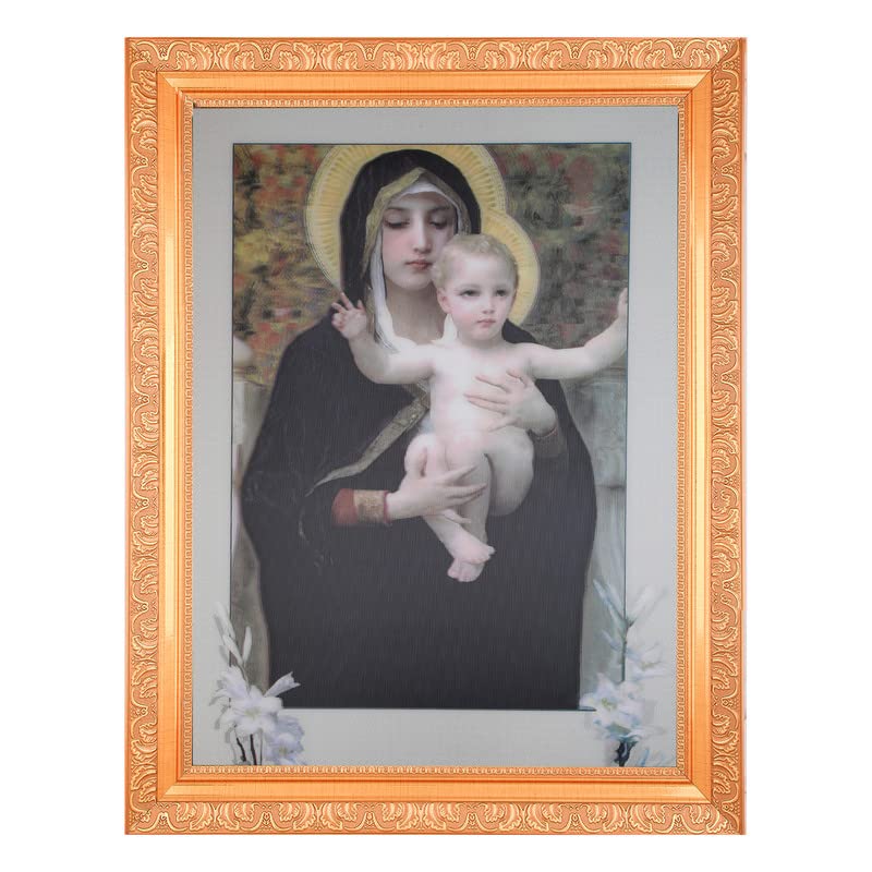 Photo Mère Marie avec Jésus 5 couches dimensionnelles effet 5D
