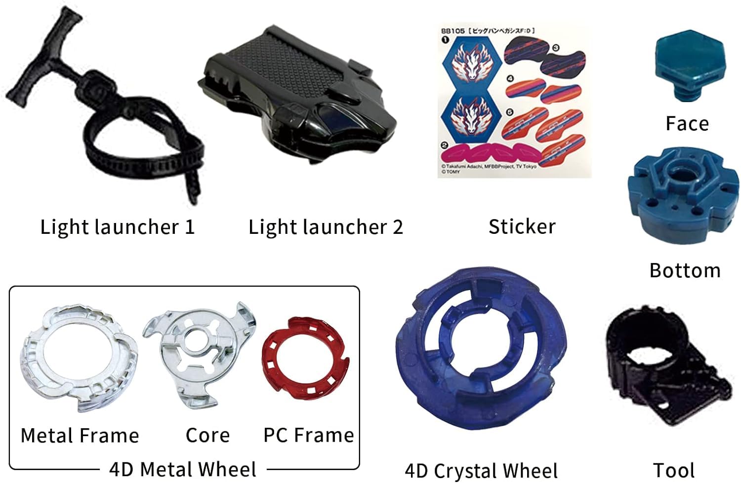 Funstars Big Bang F:D Metal Fury Spinning Top with Launcher(Blue)(BB105) 3