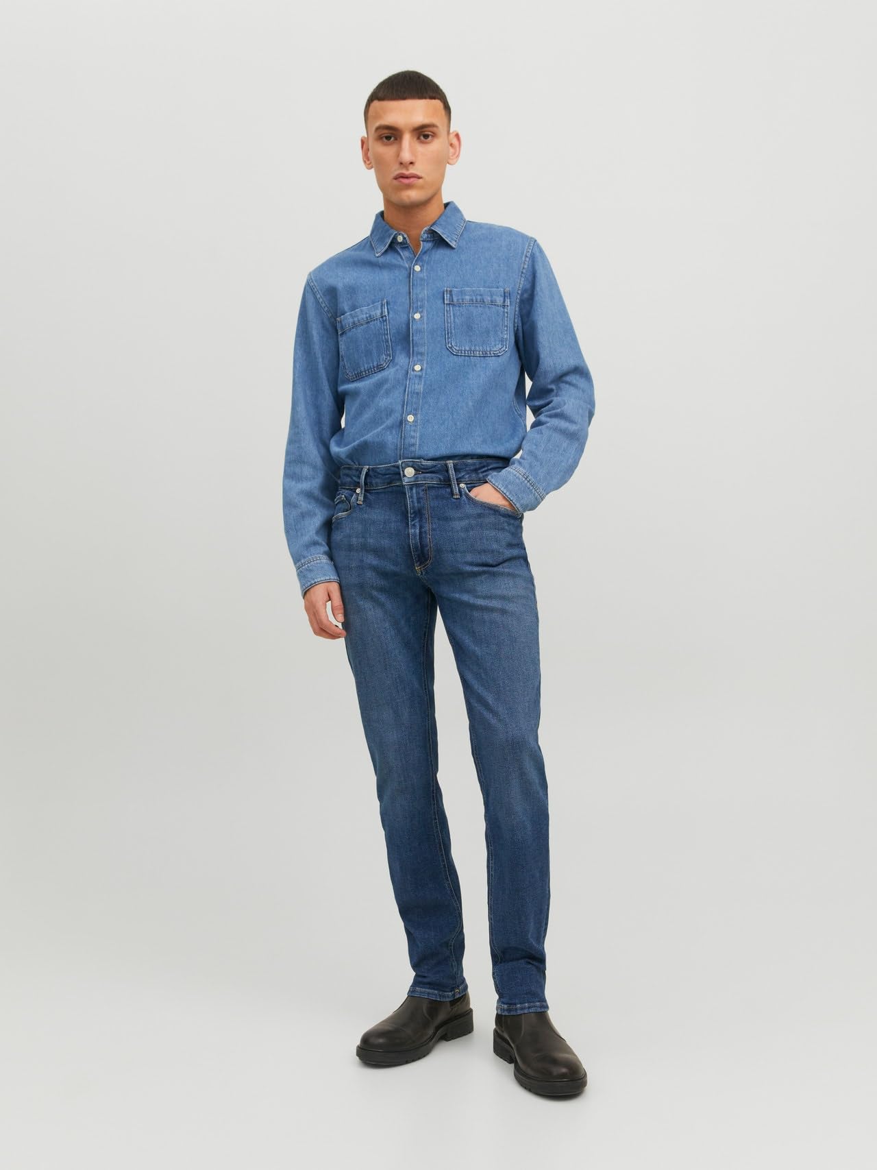 JACK & JONES Jjiclark Jjevan Jos 298 Lid Noos - Dżins Mężczyźni