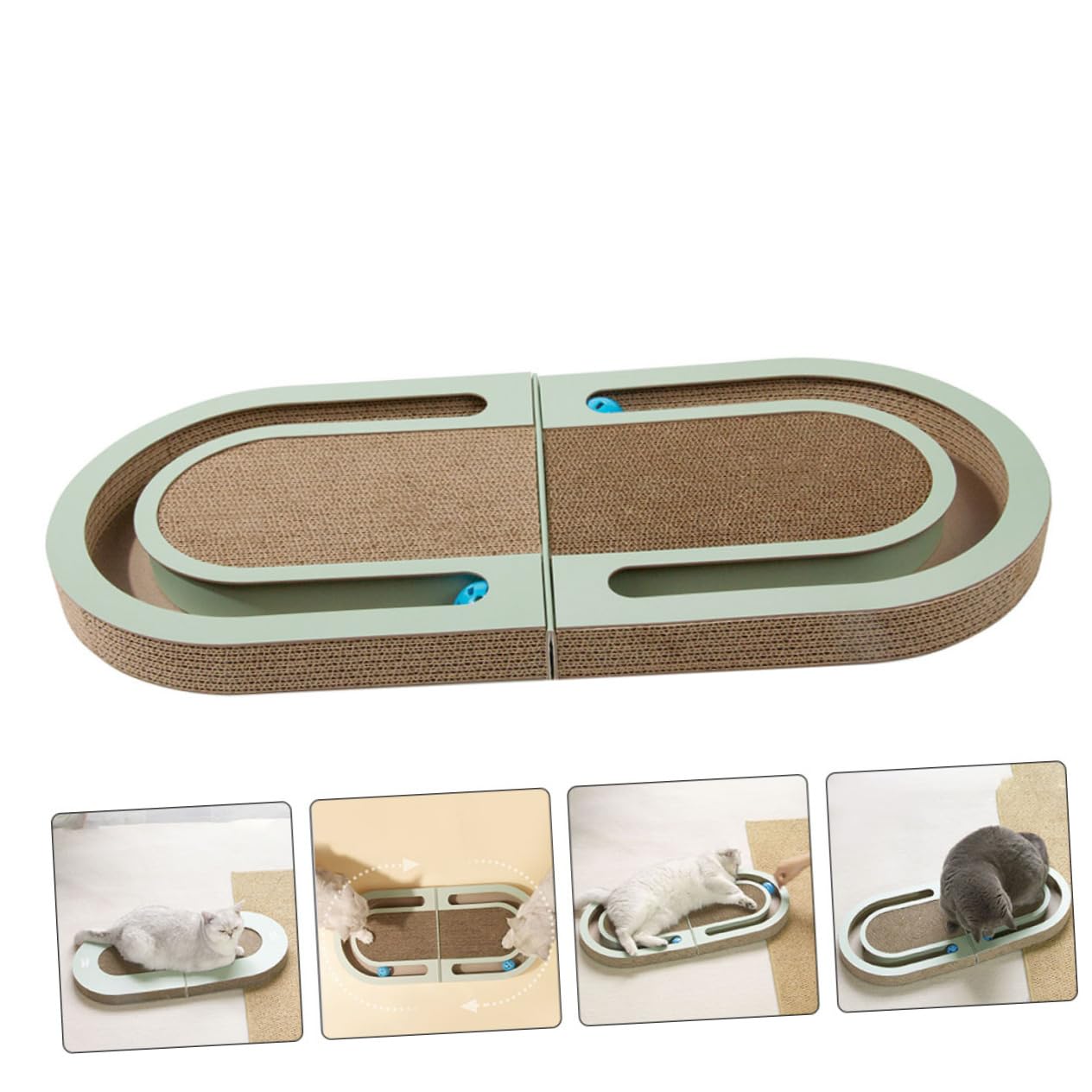 YARNOW Rascador para Gatos de Cartón Ondulado Plegable Bola para Desestresar Hogar