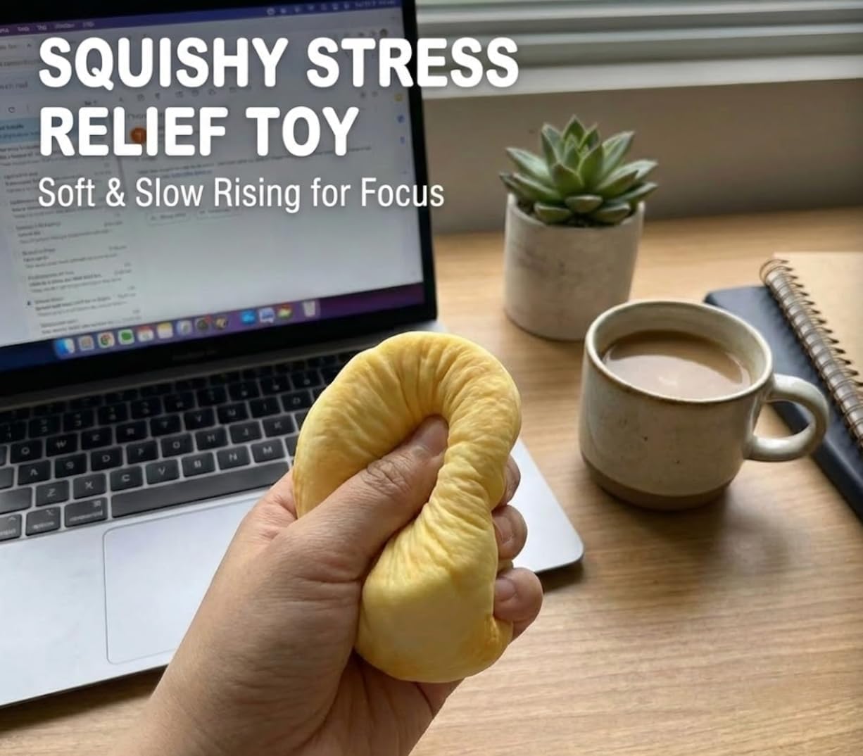 Realistic Banana Squishy Toy Slow Rising PU Foam Fruit Squeeze Stress Ball, Super Soft Yellow Banana Fidget for Anxiety Relief Novelty Gift for Adults(Banana)