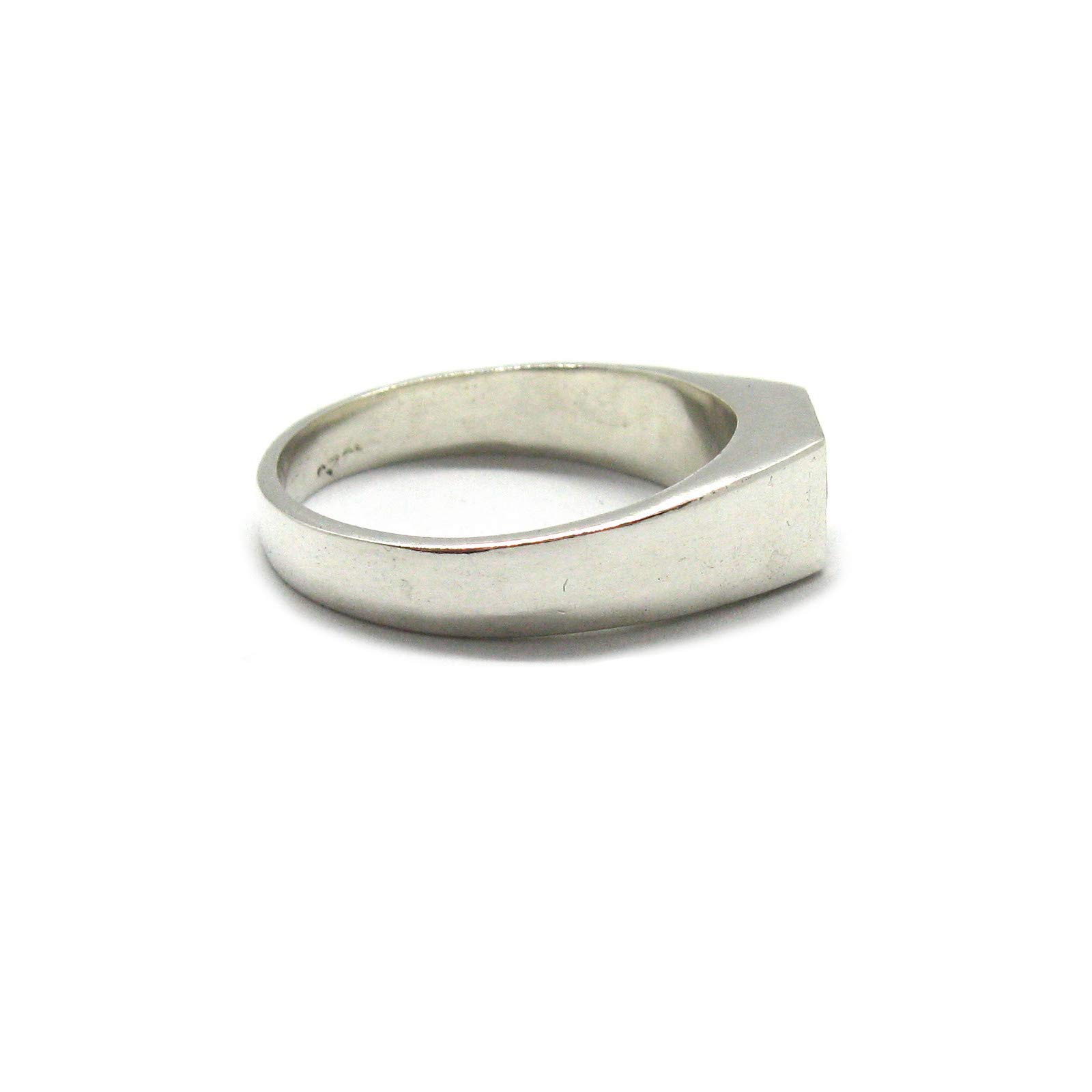 Anello da uomo in argento sterling massiccio 925 con cubic zirconia 5mm R001903
