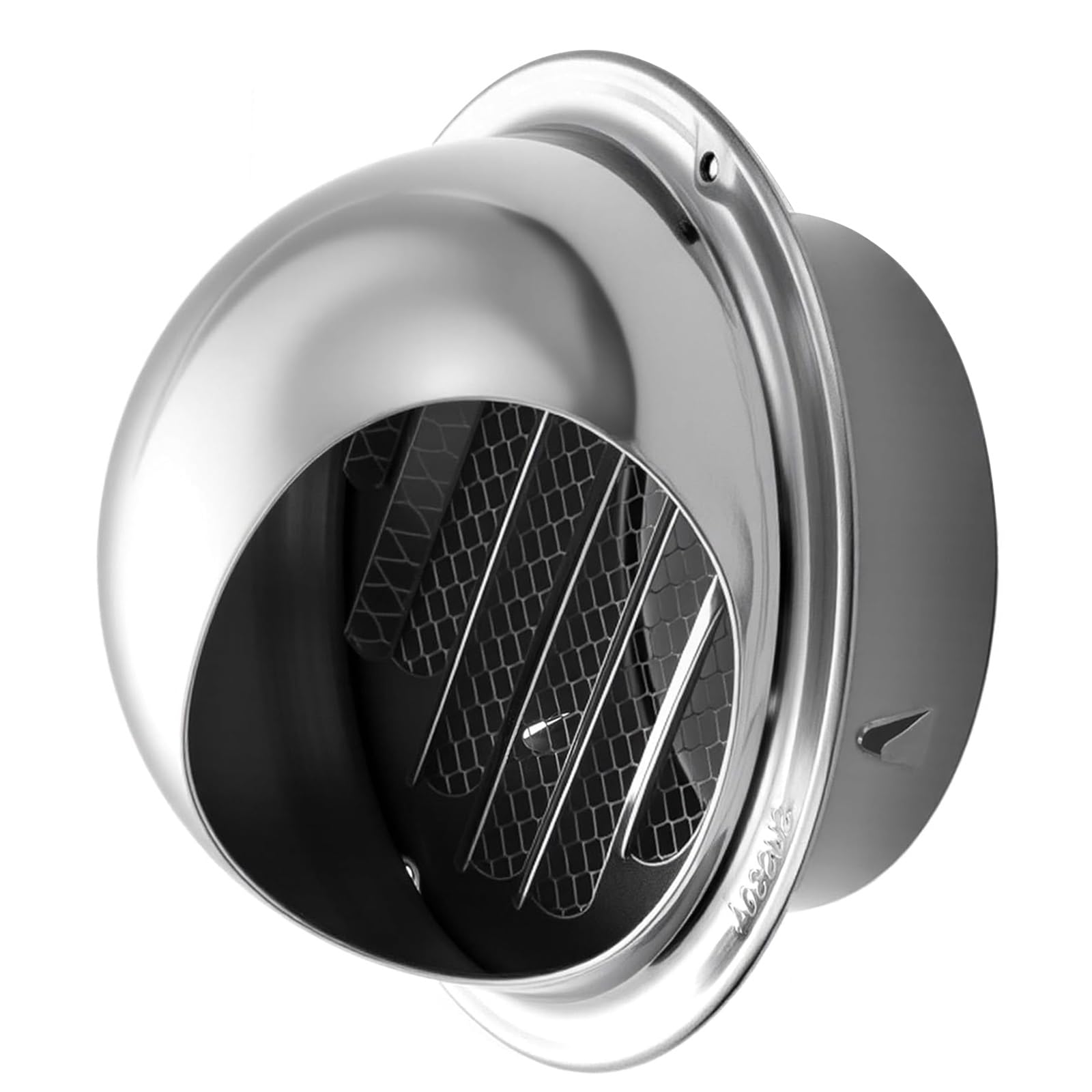 Extractor de aire redondo 2" a 12" acero inoxidable 304, resistente a la intemperie, con mosquitera, rejilla ventilación pared y extractor externo for secadora (200 mm)(110mm)