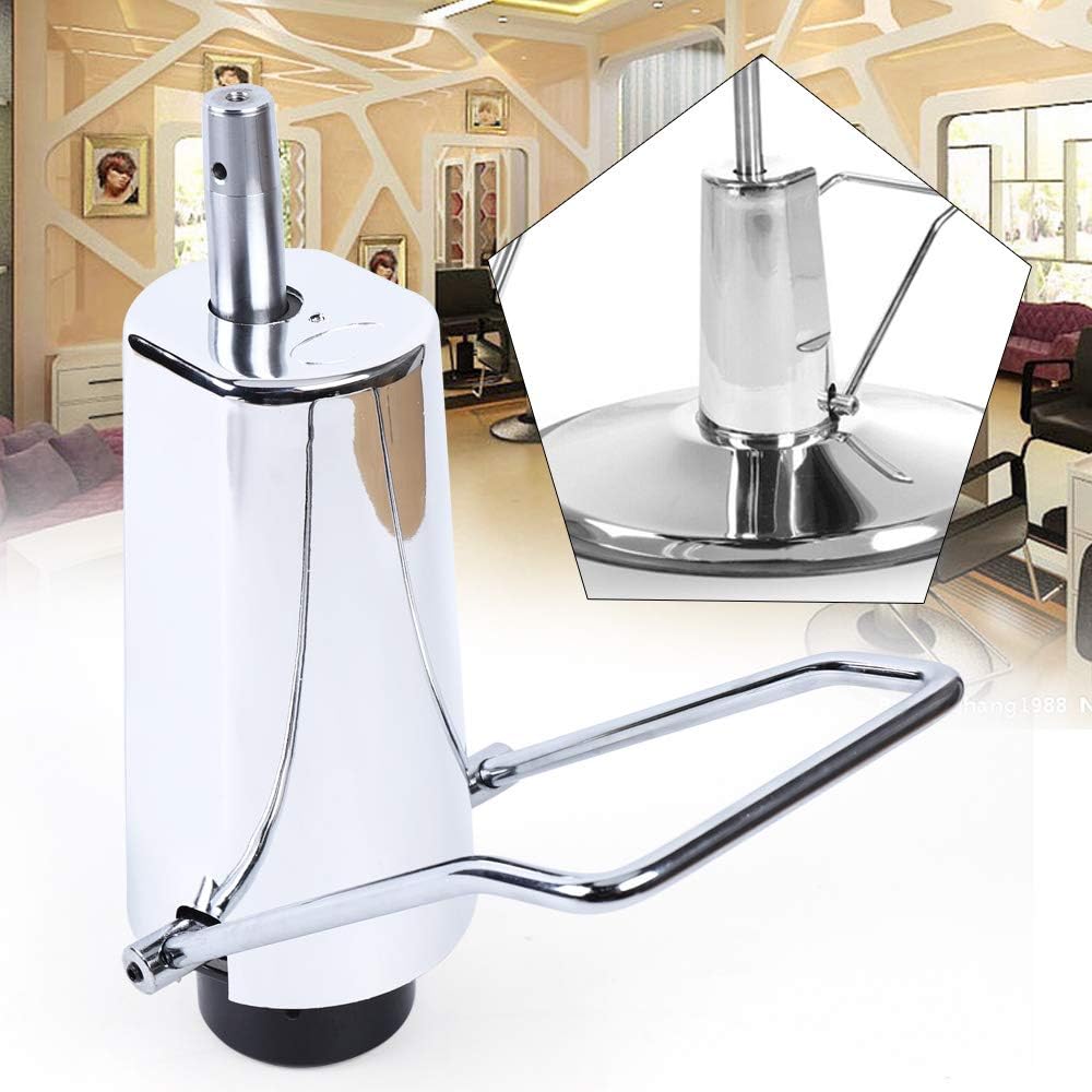 Barber Hydraulic Pump Barber Chair Replacement 4 Bolt Pattern Pump with Base Weighr Capacity 440lbs Adjustable Height 4.3"(Adjustable Height 11cm with 23" Base)
