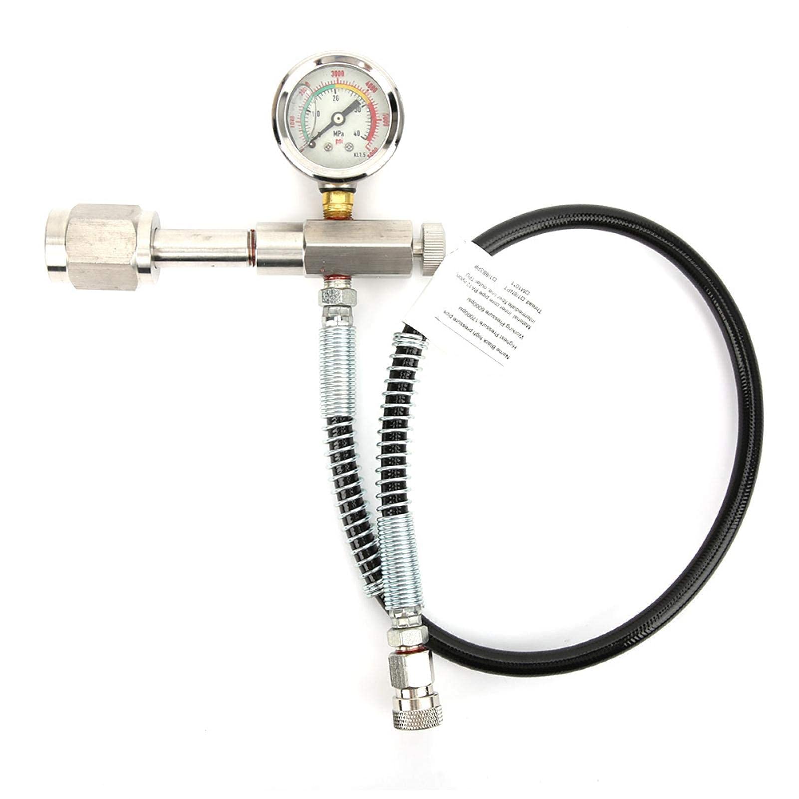 Adaptador de llenado de aire,Resistente acero inoxidable Válvula de aire estación de carga para exteriores for ciclistas campistas y equipos de emergencia