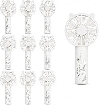 10 Pack Wedding Fans for Guests, Mini Handheld Portable Fans