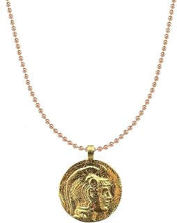 Silver Athena Necklace | Museum Quality Replica of an Ancient Greek Coin (Gold plated)