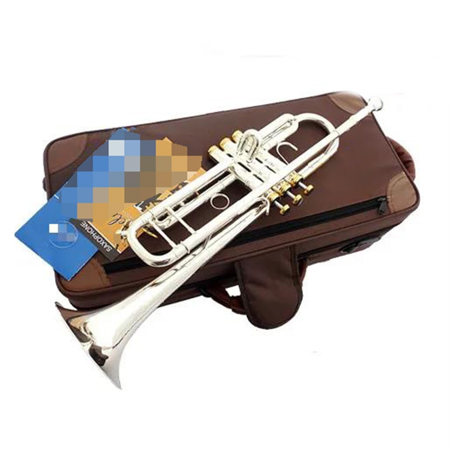trąbka instrument Trąbka Bb Mosiężny Instrument Muzyczny Posrebrzany Korpus Złoty Lakier Kluczowa Jakość Trąbka Z Ustnikiem