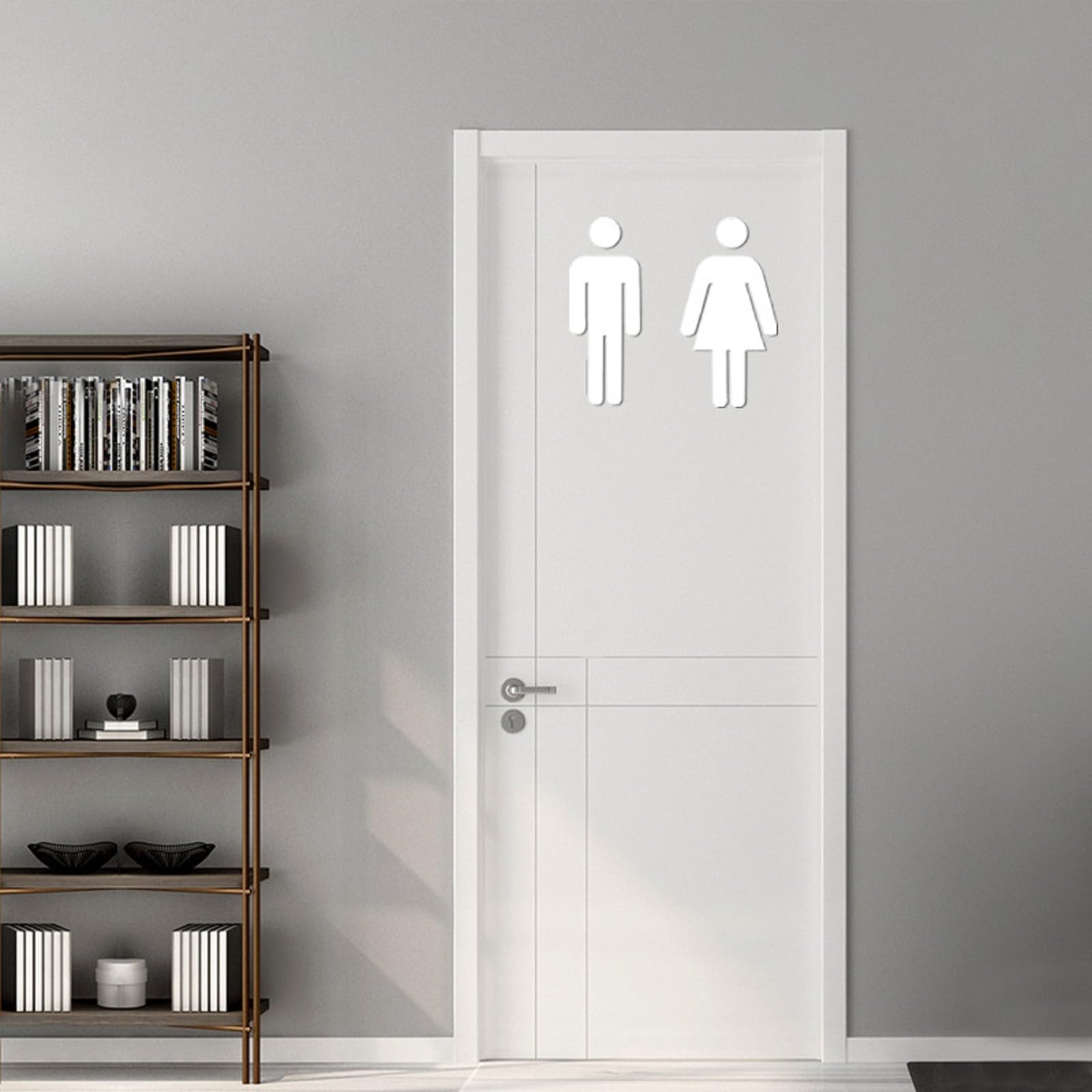 Piktogram toalety, dla mężczyzn i kobiet, samoprzylepny, znak toalety, znak toalety, dla mężczyzn i kobiet, tabliczka informacyjna na drzwi toalety, do domu, hotelu, biura, sklepu, parku, restauracji
