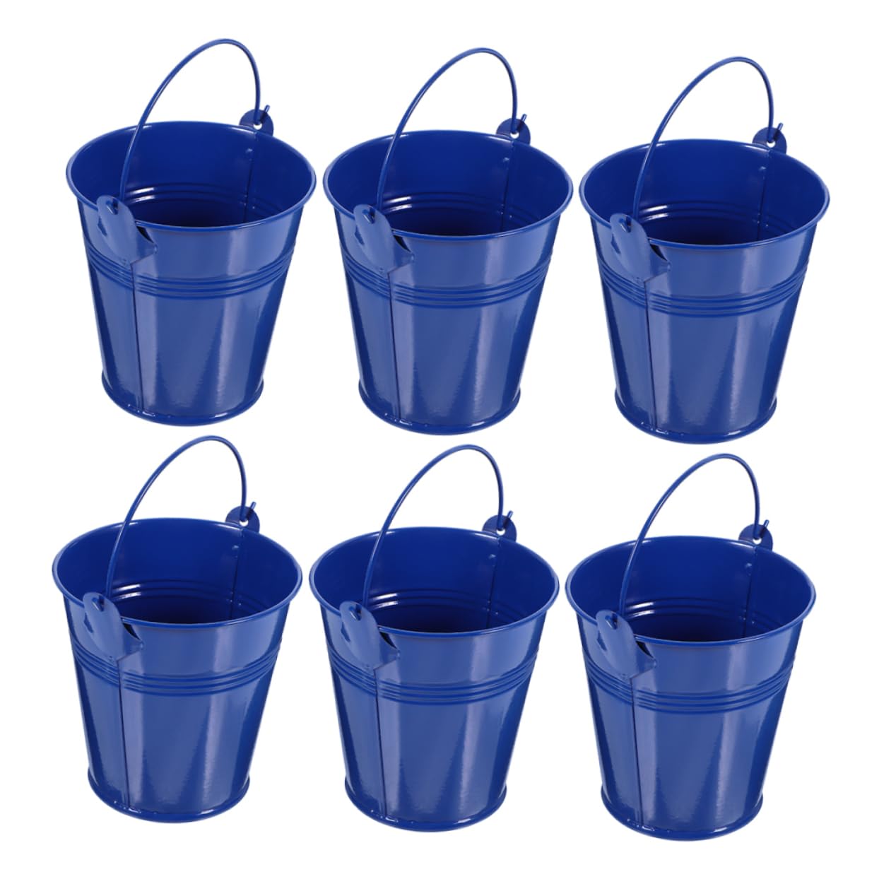 Amazon｜LALADEFIEE 鉄製フラワーバケツ 深藍色 小型ブリキ製花器 植物