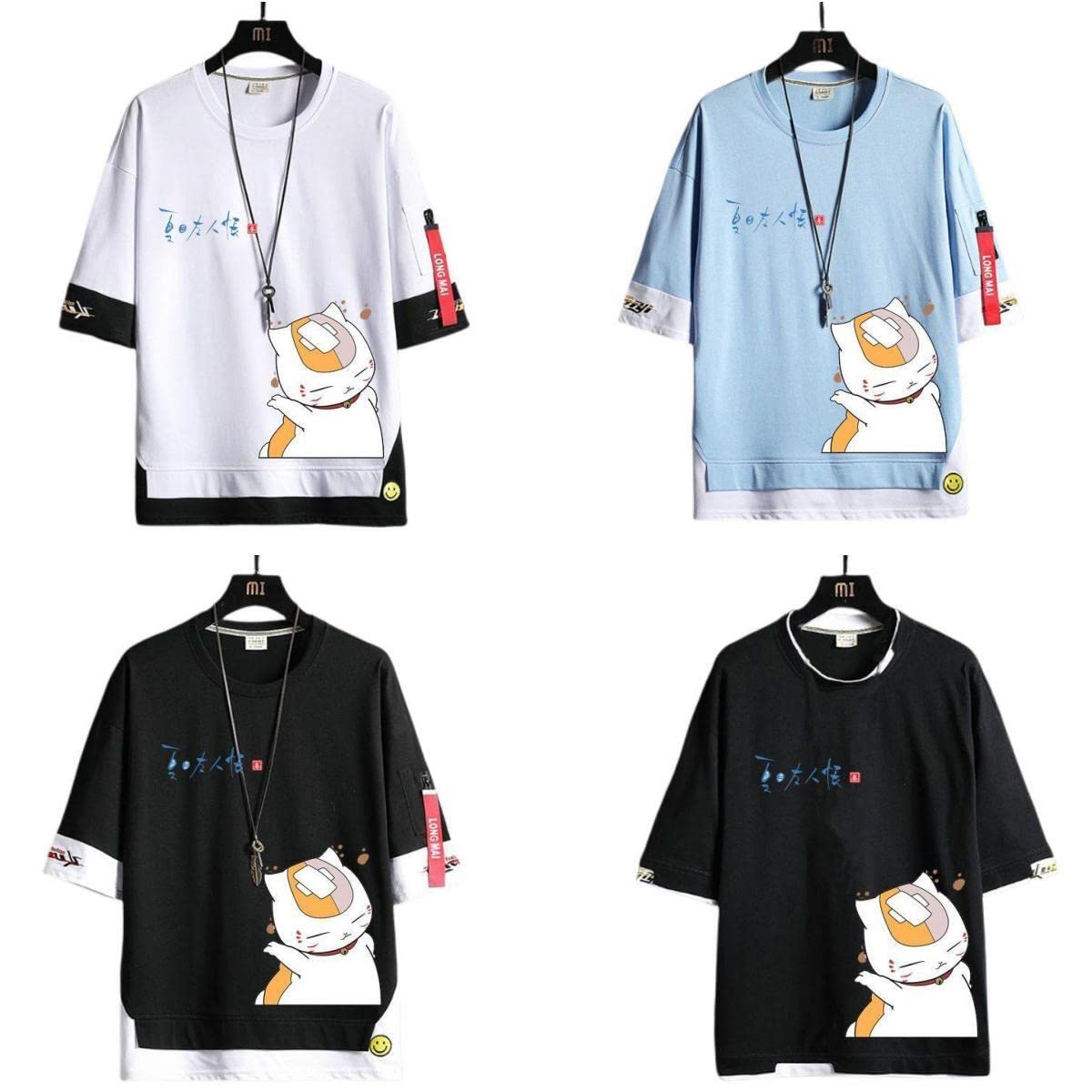Amazon.co.jp: QHY 夏目友人帳 斑 ニャンコ先生 Tシャツ メンズ 半袖 T
