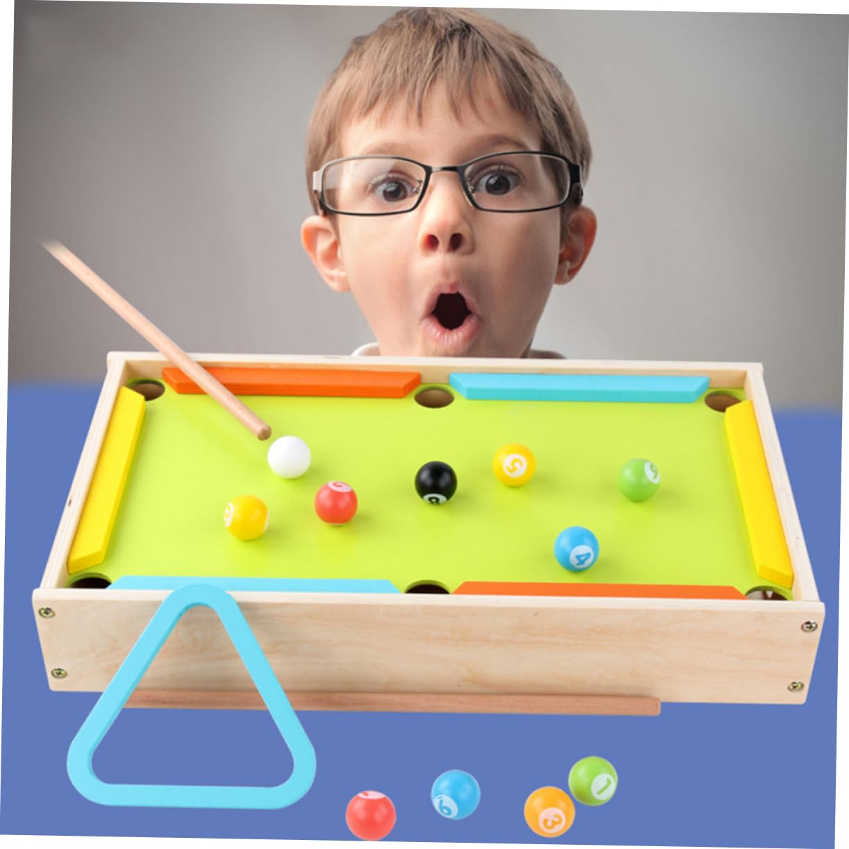 Mini Biliardo da Tavolo in Legno, Gioco Educativo per Ragazzo Ragazza | Festa Scuola Decor, Forniture Didattiche, Biliardo Mini per Apprendimento Precoce